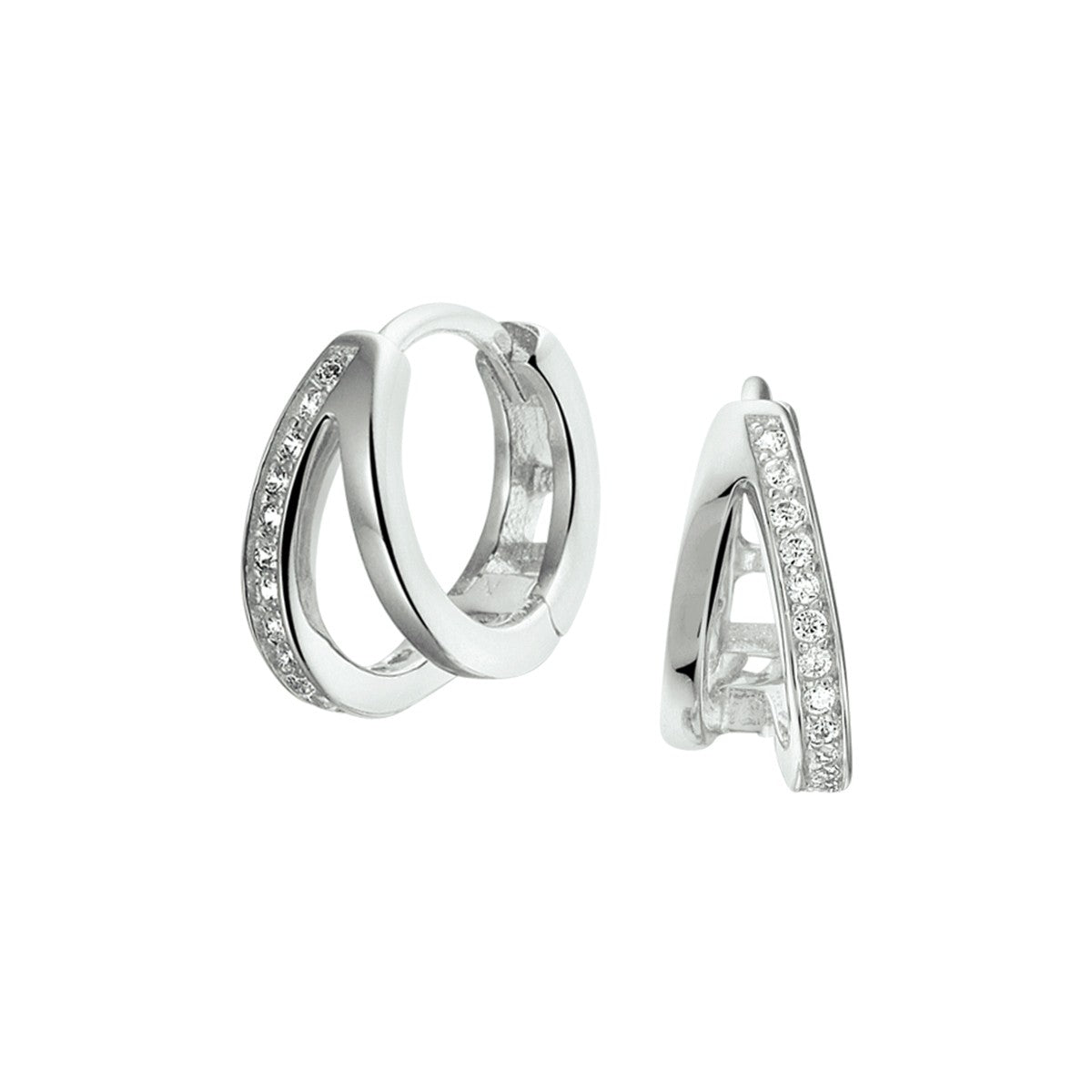 Fantasy Collection Oorbellen zirkonia zilver