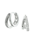 Zilver Gerhodineerd Klapoorringen Zirkonia 1332711 - PansiteNederland.nl
