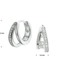 Zilver Gerhodineerd Klapoorringen Zirkonia 1332711 - PansiteNederland.nl