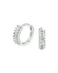 Zilver Gerhodineerd Klapoorringen Zirkonia 1332718 - PansiteNederland.nl