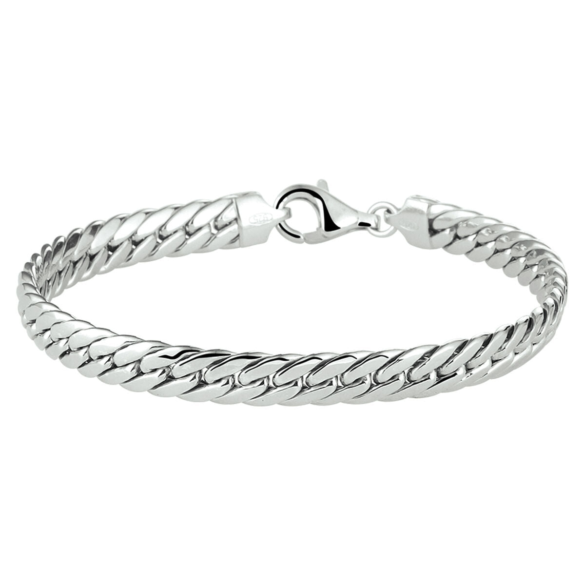 Fantasy Collection Armband gourmette 6,0 mm 19 cm zilver