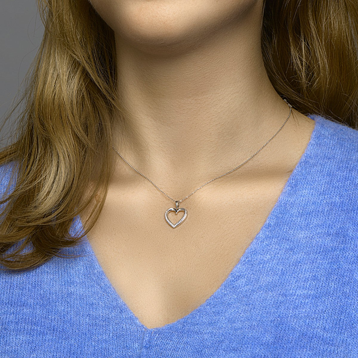 Fantasy Collection Hanger hart zirkonia zilver