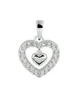 zilver gerhodineerd hanger hart zirkonia 1332748 - PansiteNederland.nl