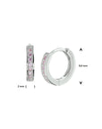 Zilver Gerhodineerd Klapoorringen Roze Zirkonia 1332749 - PansiteNederland.nl
