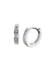 Zilver Gerhodineerd Klapoorringen Synth. Amethist 1332750 - PansiteNederland.nl