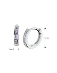 Zilver Gerhodineerd Klapoorringen Synth. Amethist 1332750 - PansiteNederland.nl