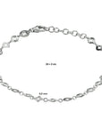 Zilver gerhodineerd enkelbandje rondjes 24 + 2 cm 1332775 - PansiteNederland.nl