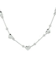 zilver gerhodineerd collier hartjes 36 + 3 cm 1332808 - PansiteNederland.nl