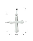 zilver gerhodineerd hanger kruis 1332824 - PansiteNederland.nl