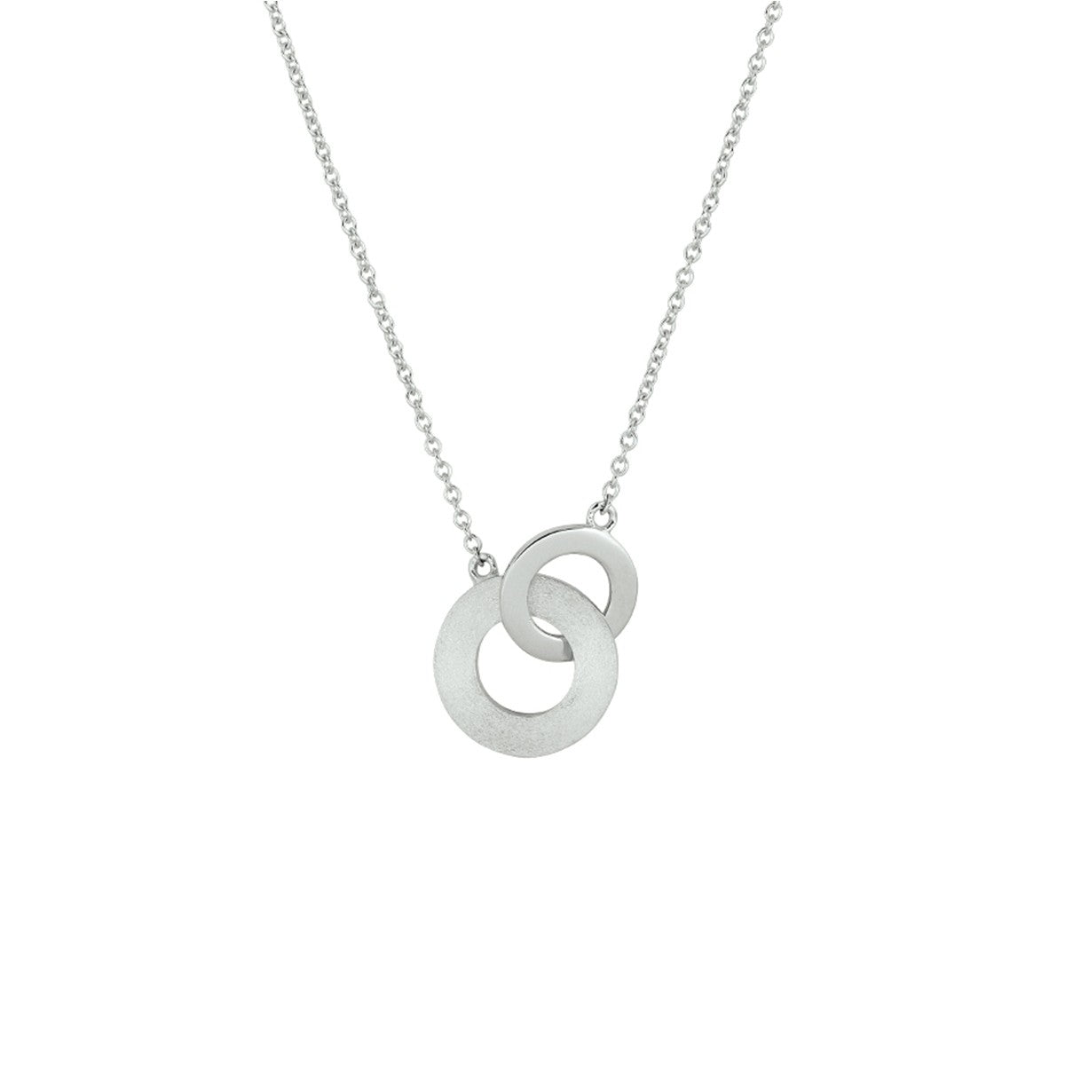 Fantasy Collection Collier rondje poli/mat 42 - 45 cm zilver