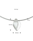 zilver gerhodineerd collier zirkonia poli/mat 42 + 3 cm 1332832 - PansiteNederland.nl