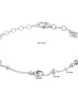 Zilver Gerhodineerd Armband Hartjes 13 + 3 Cm 1332843 - PansiteNederland.nl