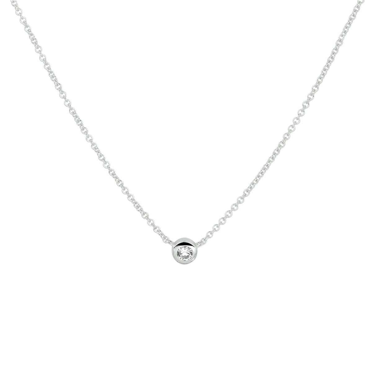 Fantasy Collection Collier zirkonia 40 - 42 - 44 cm zilver