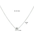 zilver gerhodineerd collier zirkonia 40 - 42 - 44 cm 1332858 - PansiteNederland.nl