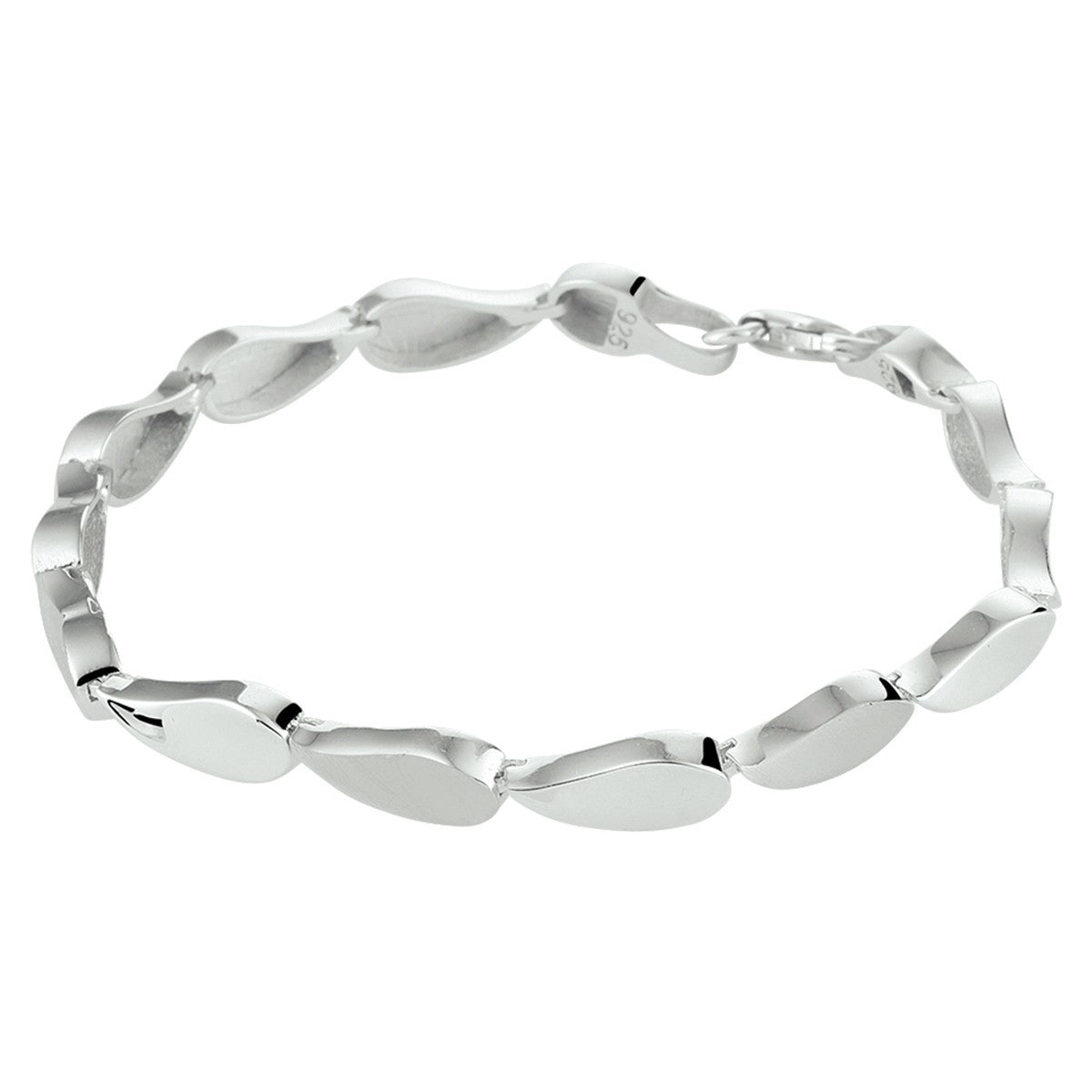 Fantasy Collection Armband poli/mat 5,6 mm 19 cm zilver