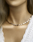 zilver gerhodineerd collier poli/mat 5,6 mm 45 cm 1332877 - PansiteNederland.nl