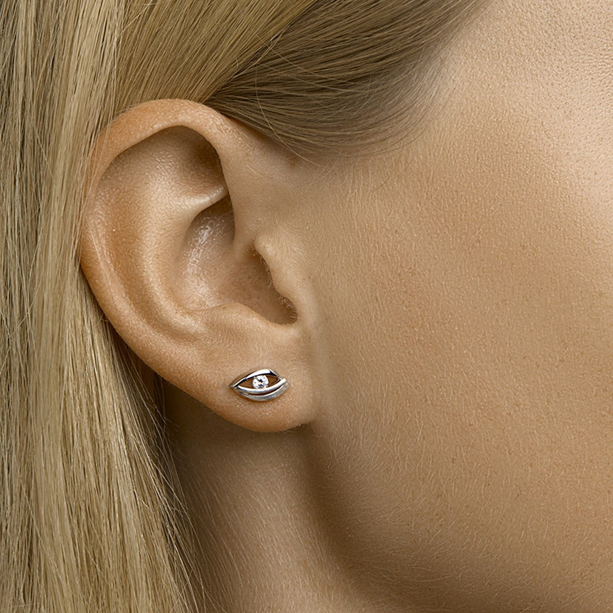 Fantasy Collection Oorbellen poli/mat zirkonia 11 mm zilver
