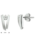 Zilver Gerhodineerd Oorknoppen Zirkonia 1332901 - PansiteNederland.nl