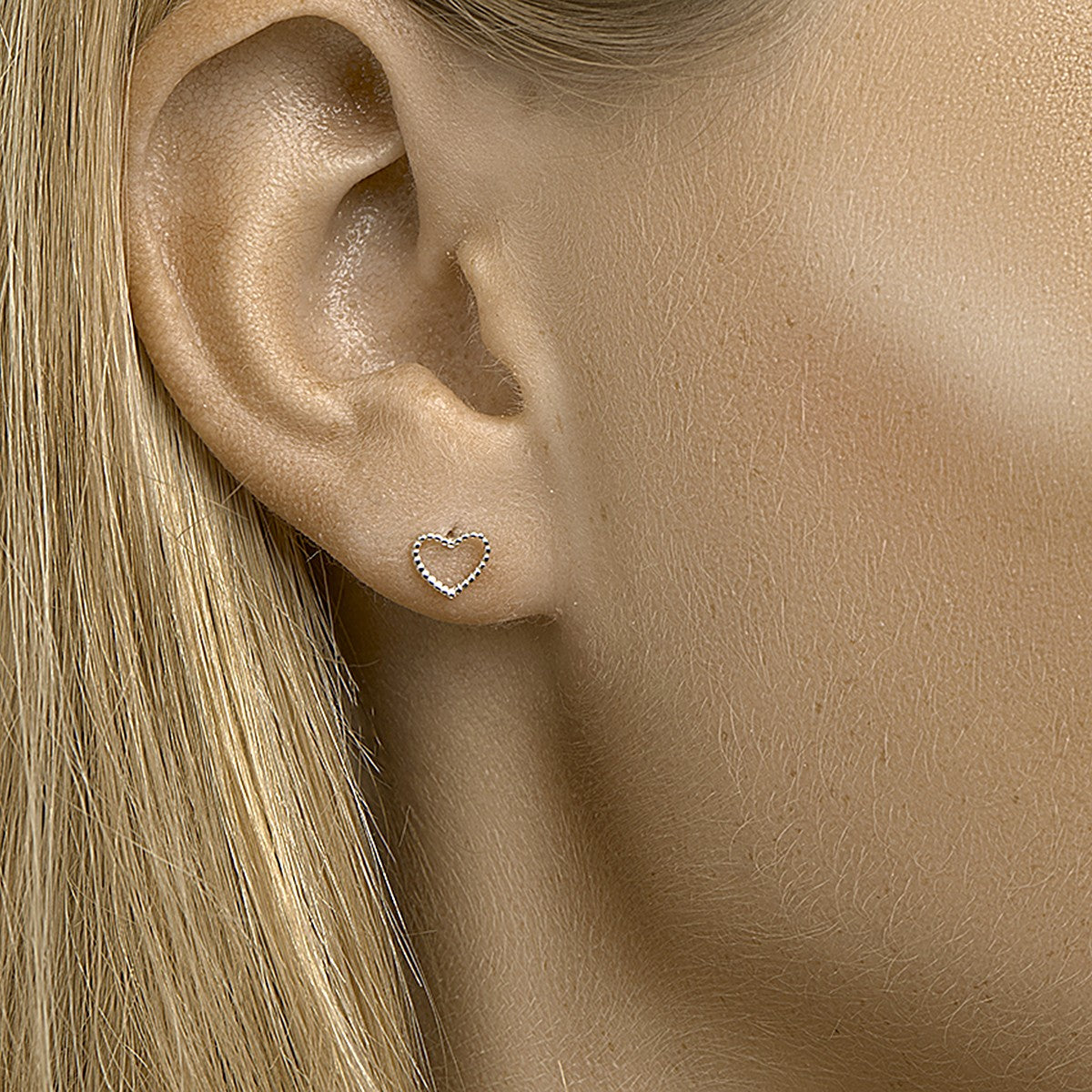 Fantasy Collection Oorbellen hart zilver