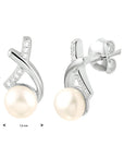Zilver Gerhodineerd Oorknoppen Parel En Zirkonia 1333080 - PansiteNederland.nl