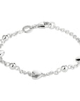 Zilver Gerhodineerd Armband Hartjes 11 - 13 Cm 1333083 - PansiteNederland.nl