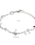 Zilver Gerhodineerd Armband Hartjes 11 - 13 Cm 1333083 - PansiteNederland.nl