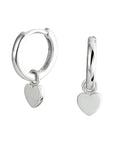 Zilver Gerhodineerd Oorringen Hart 1333084 - PansiteNederland.nl