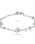 Zilver Gerhodineerd Armband Bloem 11 - 13 Cm 1333088 - PansiteNederland.nl