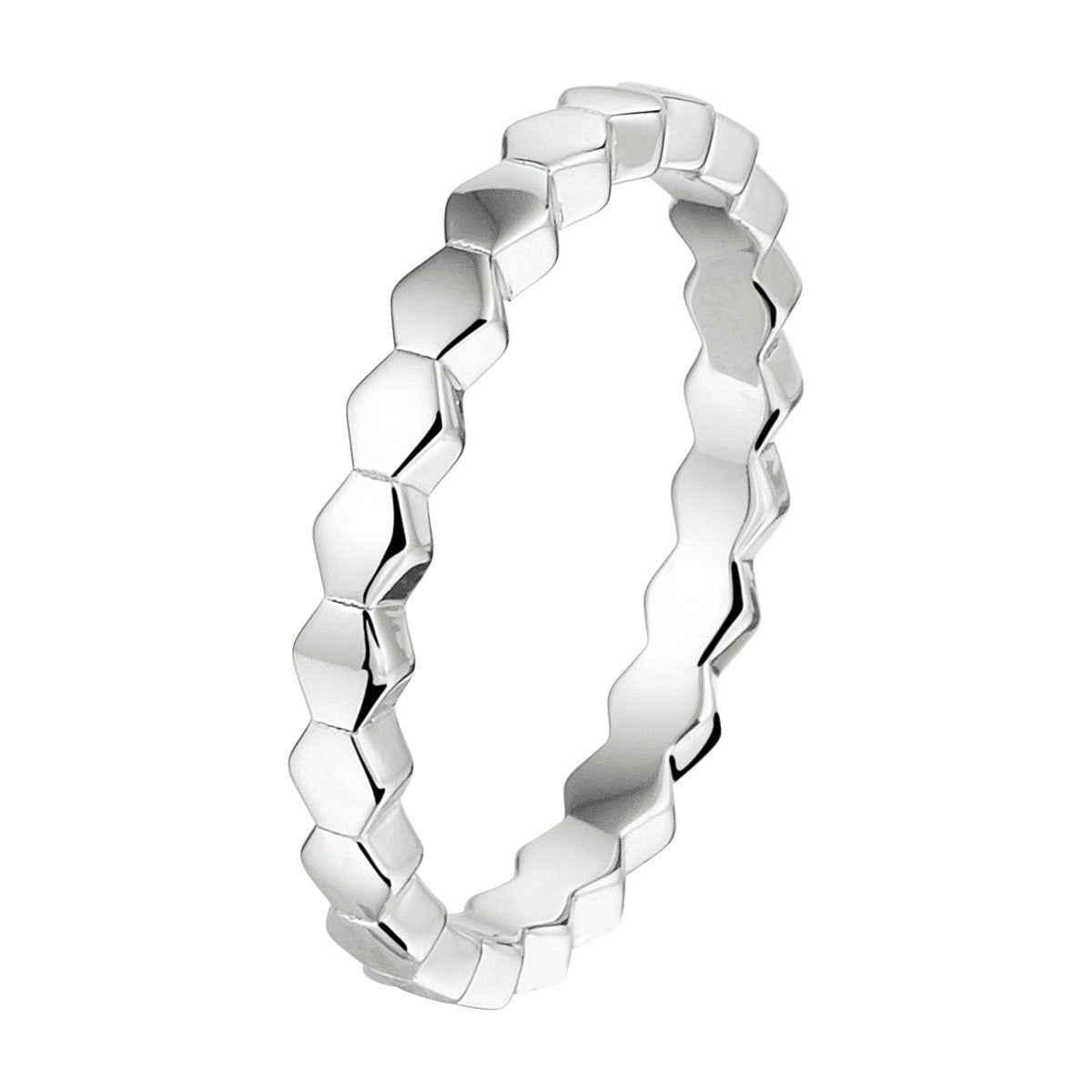 Fantasy Collection Aanschuifring zeshoek zilver