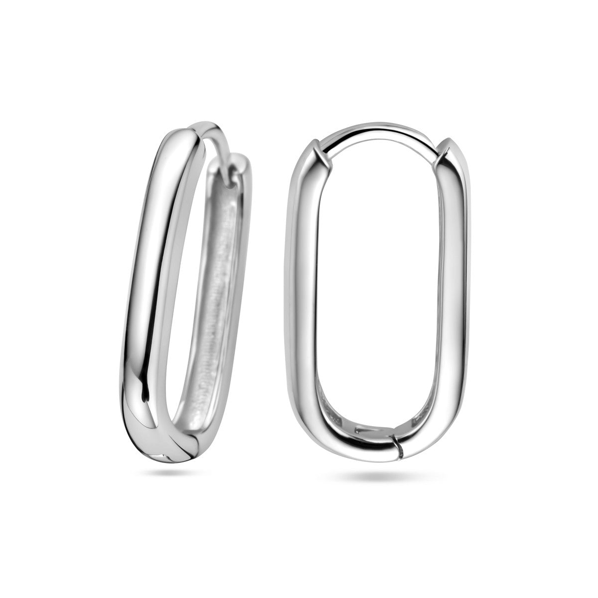 Fantasy Collection Oorbellen paperclip 16,5 mm zilver