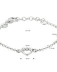 armband hart zilver gerhodineerd - PansiteNederland.nl