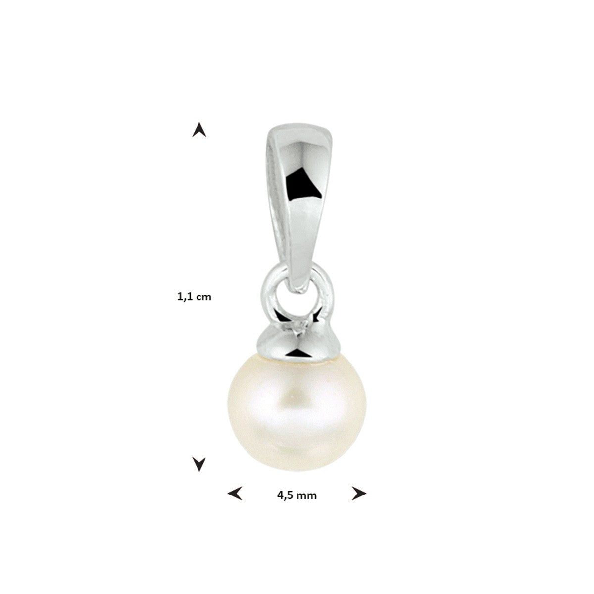 Fantasy Collection Hanger parel 11 mm zilver - PSN1333336