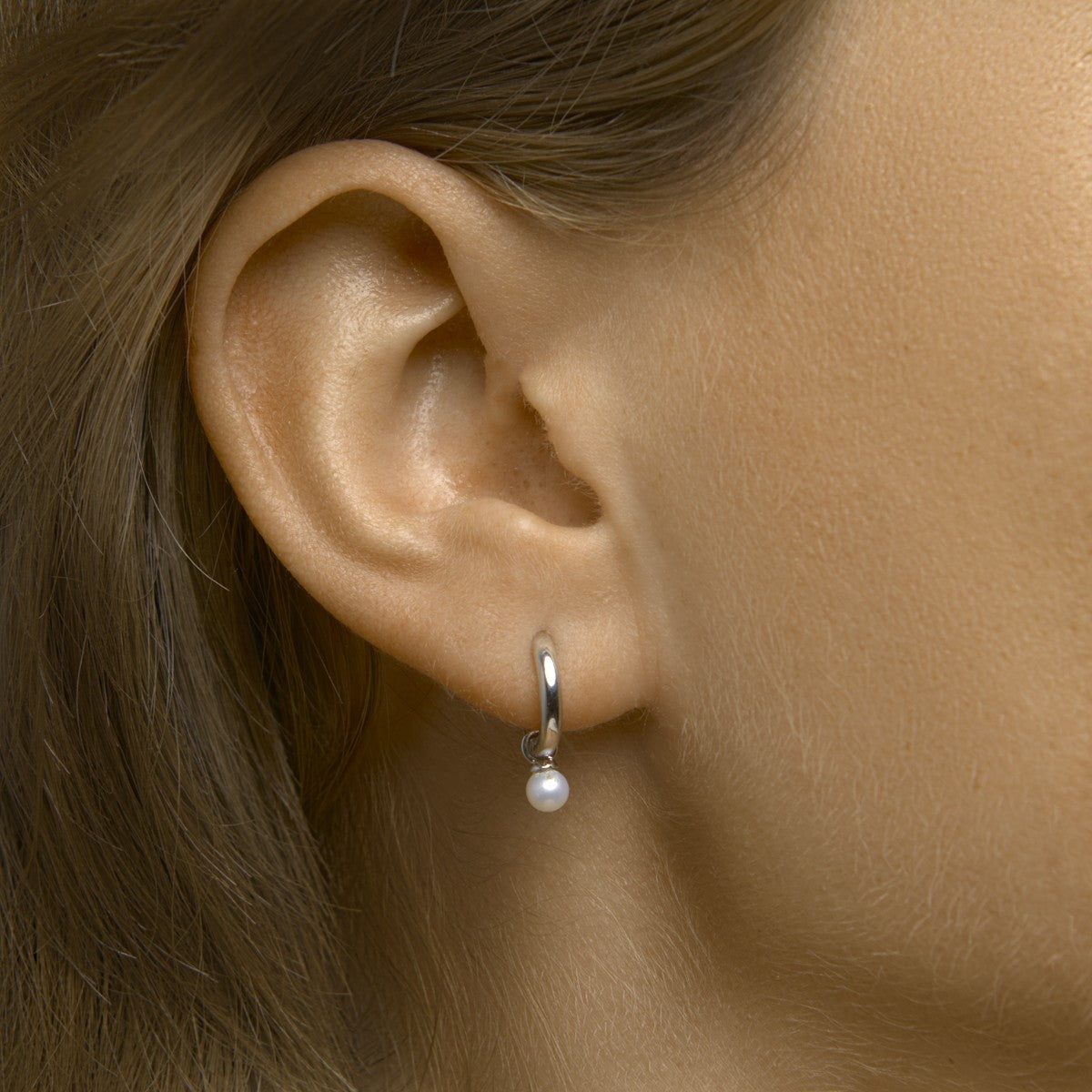 Fantasy Collection Oorbellen parel zilver