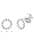 Zilver Gerhodineerd Oorknoppen Rond Bolletjes 1333343 - PansiteNederland.nl