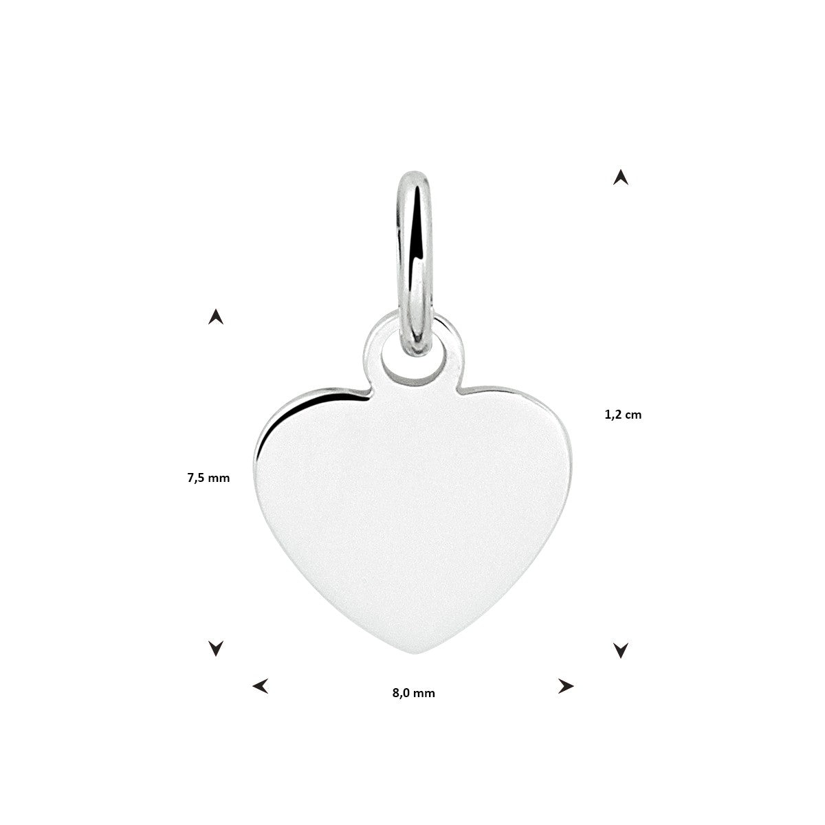 Fantasy Collection Graveerhanger hart zilver
