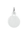 zilver gerhodineerd graveerhanger rond gediamanteerd 1333352 - PansiteNederland.nl