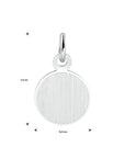 zilver gerhodineerd graveerhanger rond gediamanteerd 1333352 - PansiteNederland.nl
