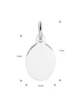 zilver gerhodineerd graveerhanger ovaal 1333357 - PansiteNederland.nl