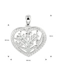 zilver gerhodineerd hanger hart levensboom 1333432 - PansiteNederland.nl