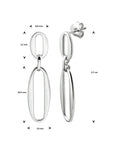 Zilver Gerhodineerd Oorhangers Paperclip 1333467 - PansiteNederland.nl