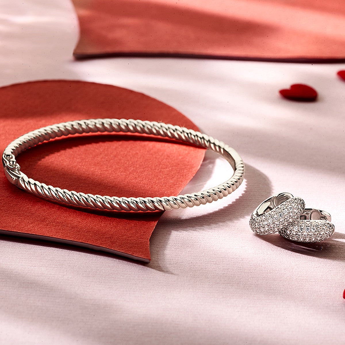 Fantasy Collection Oorbellen zirkonia zilver