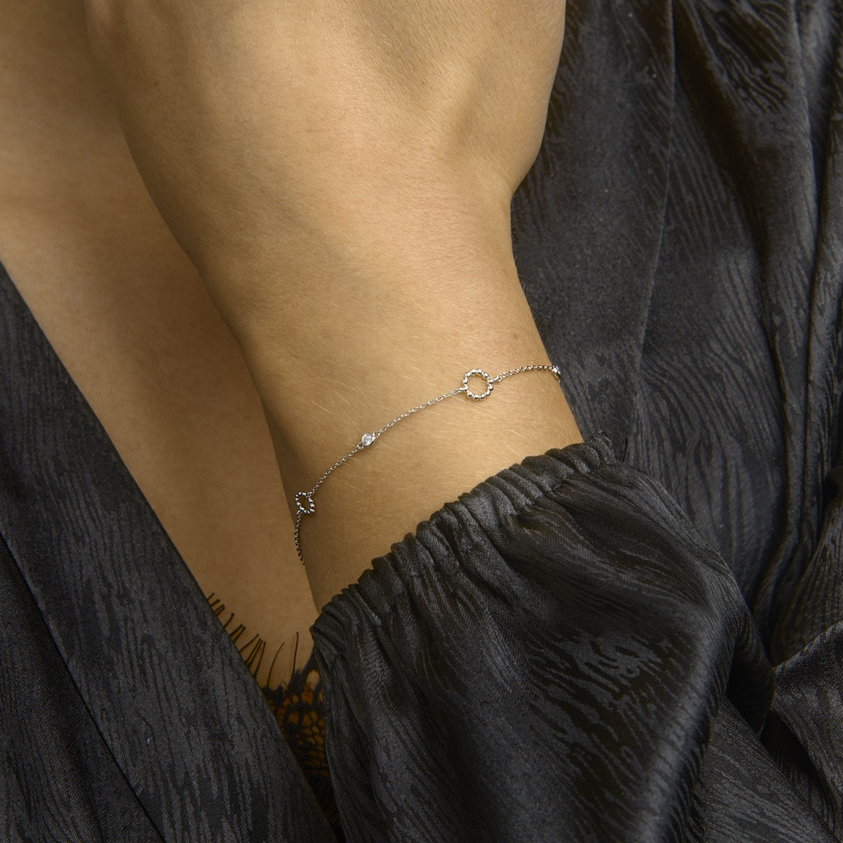 Fantasy Collection Armband zirkonia 16 + 2 cm zilver