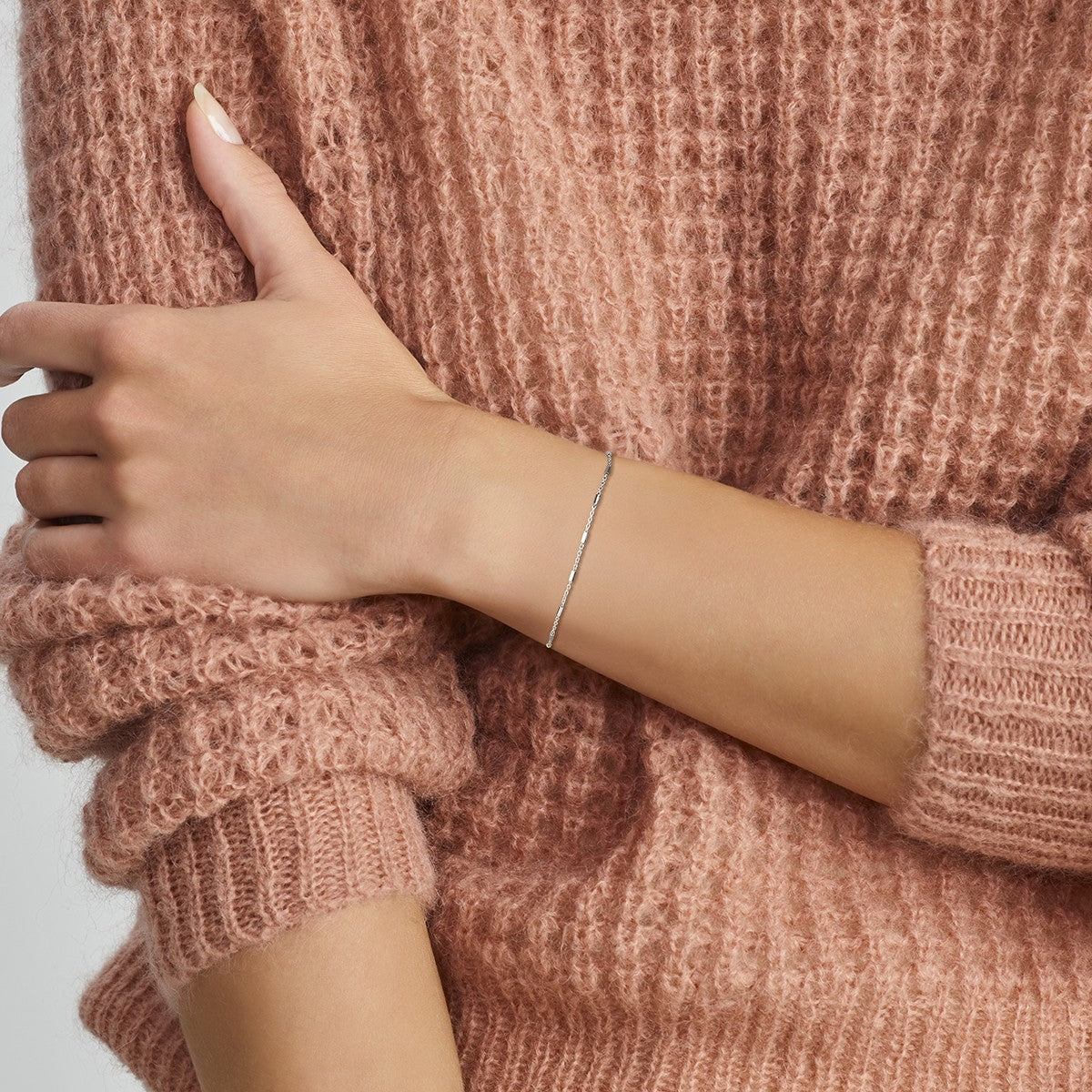 Fantasy Collection Armband buisjes 1,3 mm 16 + 3 cm zilver