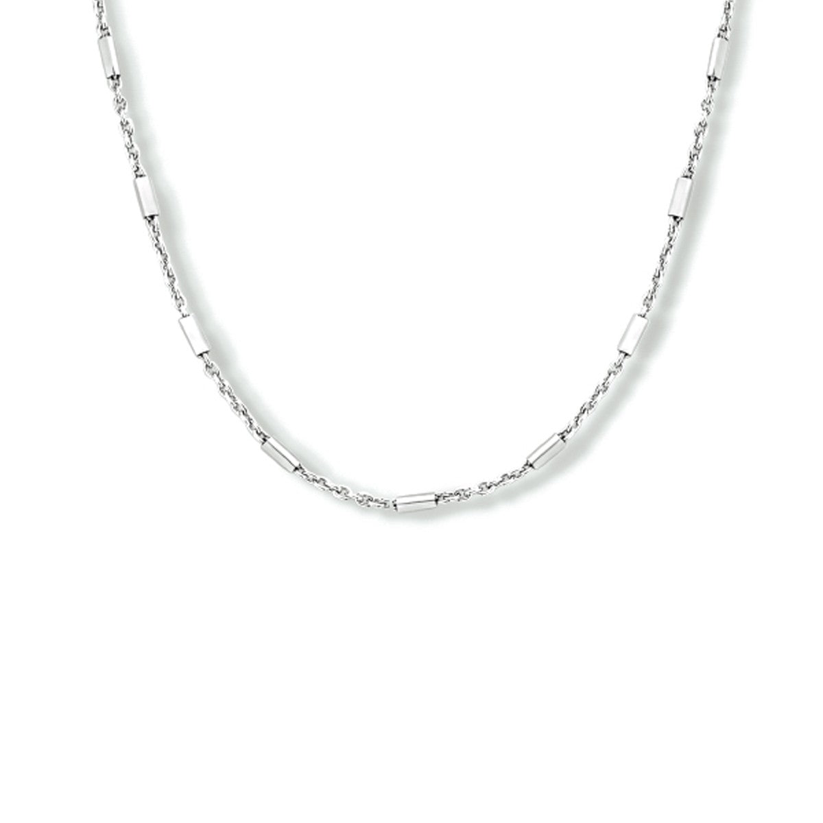 Fantasy Collection Collier buisjes 1,3 mm 40 + 4 cm zilver