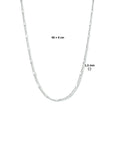zilver gerhodineerd collier buisjes 1,3 mm 40 + 4 cm 1333545 - PansiteNederland.nl
