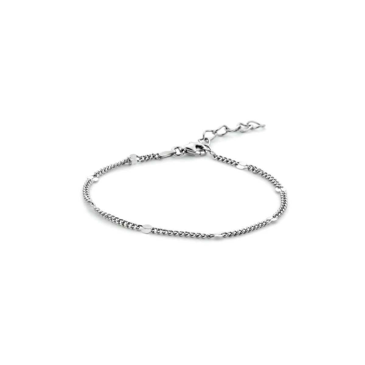 Fantasy Collection Armband gourmette met tussenstuk 3,0 mm 16 + 3 cm zilver