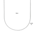Zilver Gerhodineerd Collier Anker Gediamanteerd 1,1 mm 1333561 - PansiteNederland.nl