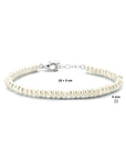 Zilver Gerhodineerd Armband Parel 4,0 Mm 16 + 3 Cm 1333623 - PansiteNederland.nl