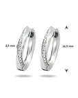 Zilver Gerhodineerd Klapoorringen Zirkonia 1333626 - PansiteNederland.nl