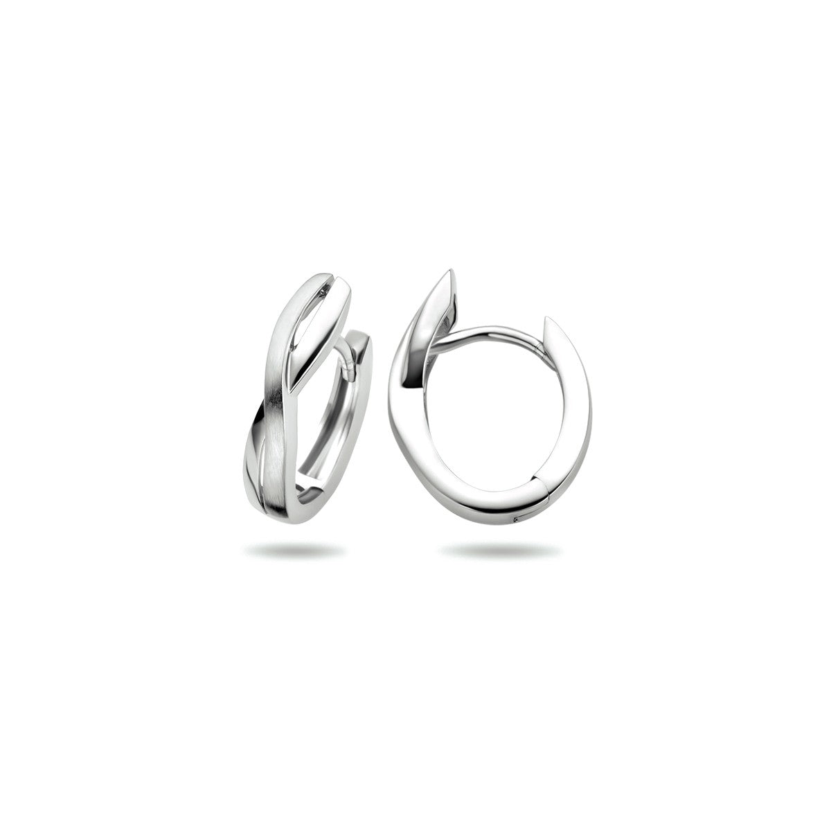 Fantasy Collection Oorbellen poli/mat zilver